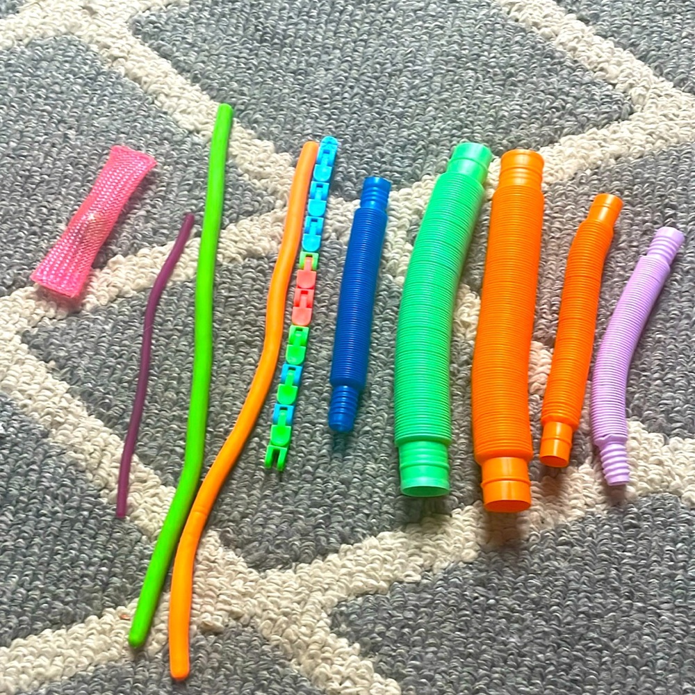 Pop tubes, monkey noodles, and multicolored wacky track and a marble mesh!